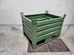 Stapelbak gecoat staal 4 vaste wanden 800x600x600, Ophalen, Zo goed als nieuw