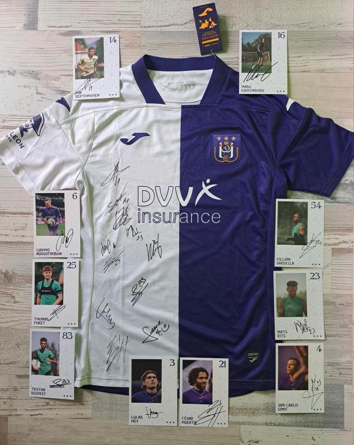 Gesigneerd Shirt Anderlecht, Verzamelen, Sportartikelen en Voetbal, Nieuw, Shirt, Ophalen of Verzenden