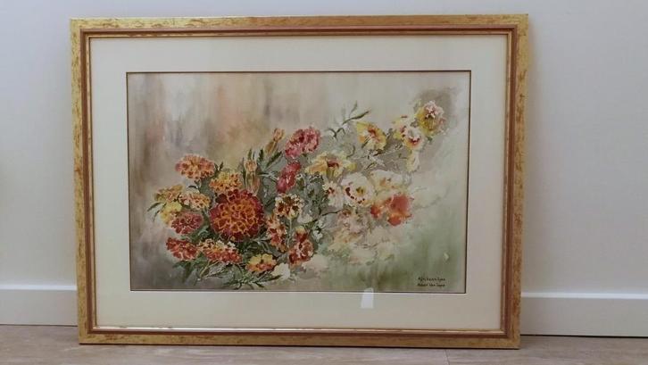 2 aquarellen Robert Van Impe (gesigneerd) prijs voor 2 samen, Antiek en Kunst, Kunst | Schilderijen | Klassiek, Ophalen