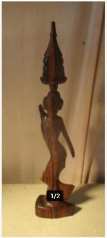 Mooi Houten Oosters Beeld - 48cm beschikbaar voor biedingen