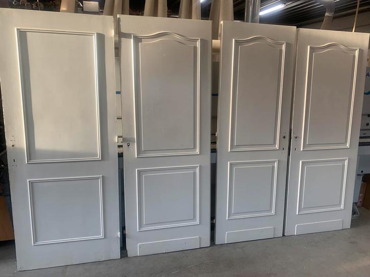 Binnendeuren stijldeuren, Doe-het-zelf en Bouw, Deuren en Vliegenramen, Gebruikt, Binnendeur, 200 tot 215 cm, 80 tot 100 cm, Hout