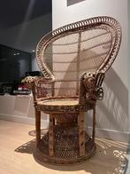 Emanuelle Wicker Peacock Chair, Huis en Inrichting, Stoelen, Riet of Rotan, Bruin, Zo goed als nieuw, Eén