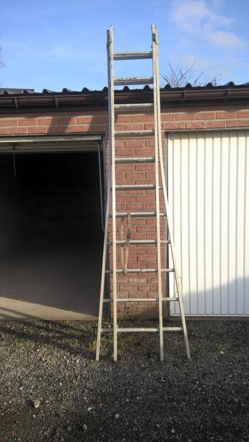 Echelle Pro RICHOMME en alu, 2 x 3 M coulissante à main, Doe-het-zelf en Bouw, Ladders en Trappen, Gebruikt, Ladder, 2 tot 4 meter