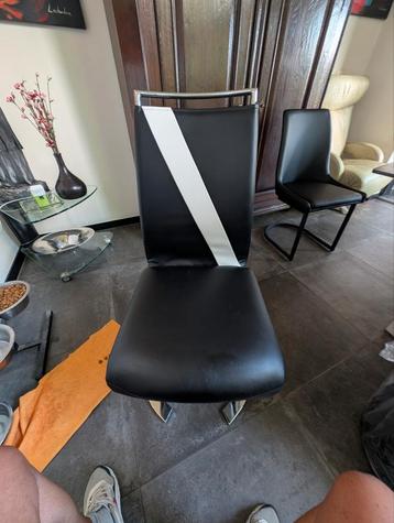Stoelen/eetkamerstoelen, 6 stuks, in heel goede staat, Enlèvement, Comme neuf, Blanc