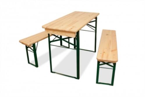 Picknicktafel met 2 banken, tuinbank, Jardin & Terrasse, Tables de pique-nique, Neuf, Rectangulaire, Bois, Pliant, Enlèvement ou Envoi