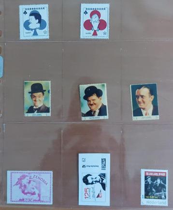 Timbres Laurel & Hardy, Enlèvement ou Envoi, Affranchi, Autres thèmes