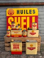 Diverse oude zeldzame SHELL olie blikken, Verzamelen, Ophalen of Verzenden, Gebruikt, Verpakking