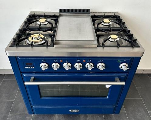 ❗ Luxe Fornuis Boretti Majestic 90 cm konings blauw frytop, Elektronische apparatuur, Fornuizen, Zo goed als nieuw, Vrijstaand