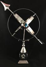 Superbe cadran solaire sur pied, aluminium nickelé, Enlèvement ou Envoi