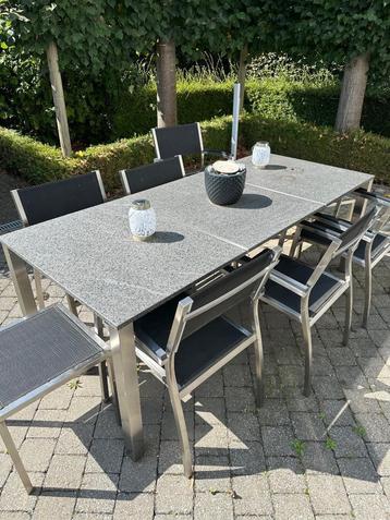 Table jardin, Table à dinner, Comme neuf, Enlèvement, Autres matériaux