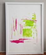 Peinture unique encadrée 21×29.7cm 55 €, Antiquités & Art, Art | Peinture | Moderne, Enlèvement