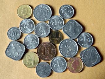 Lot verschillende vintage munten beschikbaar voor biedingen