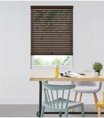 Donker Walnoot houten jaloezie  50mm - b226 h103, Ophalen, Bruin, 100 tot 150 cm, Donker walnoot Houten 'Harmony'