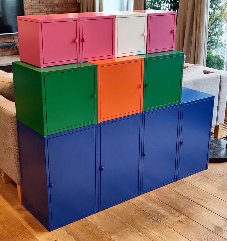 Armoires métalliques IKEA Lixhult - Colorées et modulaires, Maison & Meubles, Armoires | Autre, Utilisé, Enlèvement