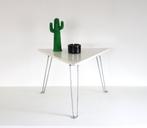 Vintage bijzettafeltje - bijzettafel met inklapbare poten, Antiek en Kunst, Ophalen of Verzenden