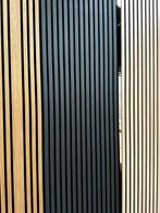 Tasseaux acoustique en bois gris foncer noir, Tuin en Terras, Schuttingen, Ophalen, Nieuw