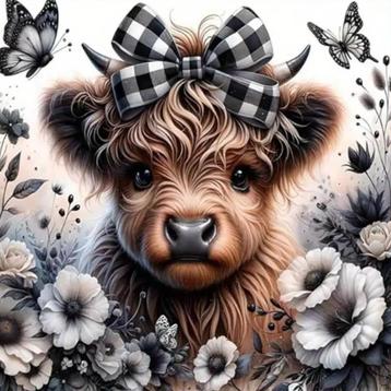 Diamond Painting Kalf strik 30x30cm Painting 25x25cm beschikbaar voor biedingen