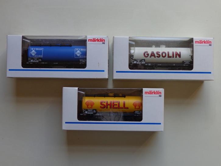 Marklin ho DB Lot de 3 citernes 'Grande Capaçité'., Hobby en Vrije tijd, Modeltreinen | H0, Nieuw, Wagon, Märklin, Ophalen of Verzenden