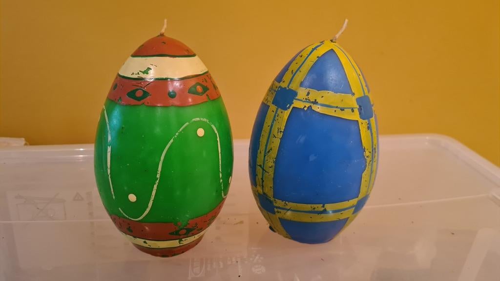 Paas Decoratie ei-kaars, Ophalen of Verzenden, Zo goed als nieuw