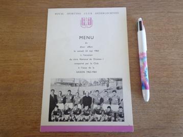 Menu RSC Anderlecht 1964 voor de titel beschikbaar voor biedingen