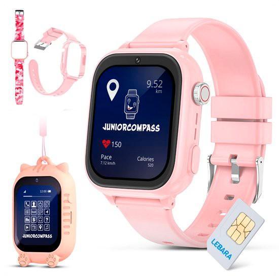 JuniorCompass Smartwatch kids + SIM, Handtassen en Accessoires, Horloges | Kinderen, Ophalen