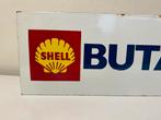 Panneau publicitaire en émail Shell Butagaz, Enlèvement ou Envoi, Utilisé, Panneau publicitaire