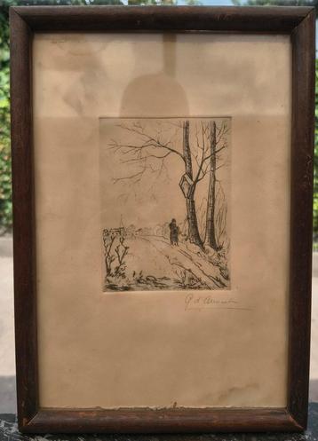1861 - 1862 Oude Antieke Ets tekening 1861 - 1862  beschikbaar voor biedingen