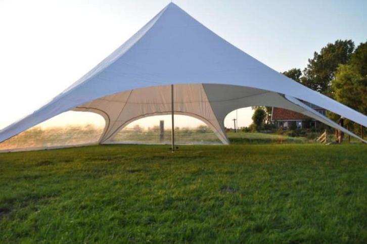 Lenteaanbieding! Caravanshelter 14x14m Stertent 2024. Wit, Caravans en Kamperen, Caravanaccessoires, Nieuw, Verzenden