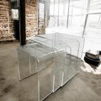 Vintage plexiglazen nesting tables / bijzettafeltjes, Antiek en Kunst, Ophalen of Verzenden