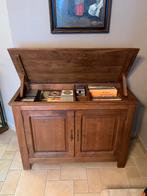 Multimedia kast in massieve eik, Antiek en Kunst, Ophalen