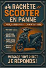 ACHAT SCOOTER EN PANNE ! Moteur casser ! Demonter ! Cash, Enlèvement, Comme neuf