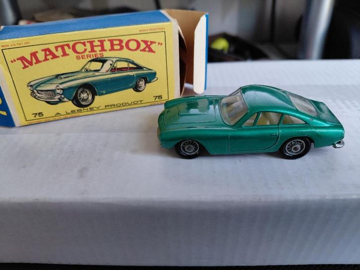 Matchbox 75b Ferrari Berlinetta Type "E" Box, Hobby en Vrije tijd, Modelauto's | Overige schalen, Zo goed als nieuw, Auto, Ophalen of Verzenden