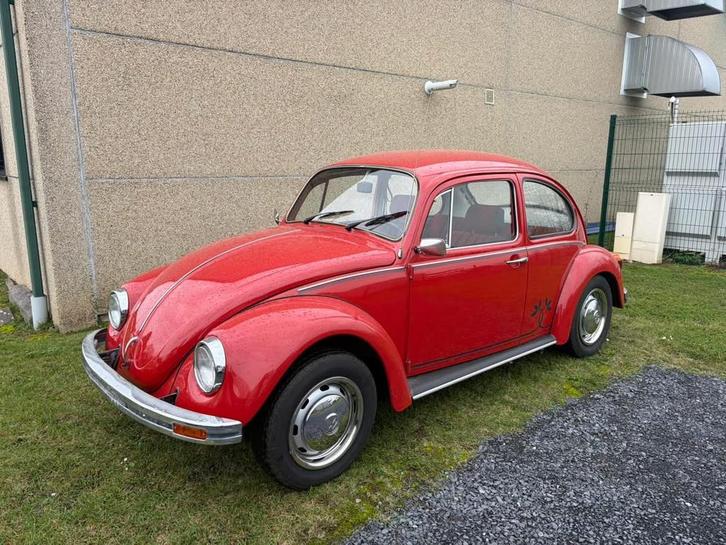 Coccinelle - 1 seul propriétaire, Autos, Volkswagen, Particulier, Essence, Boîte manuelle, Rouge, Autres couleurs, Velours, Propulsion arrière