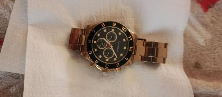 Louis Villers horloge in goud, messing en roestvrij staal, Handtassen en Accessoires, Horloges | Heren, Gebruikt, Polshorloge