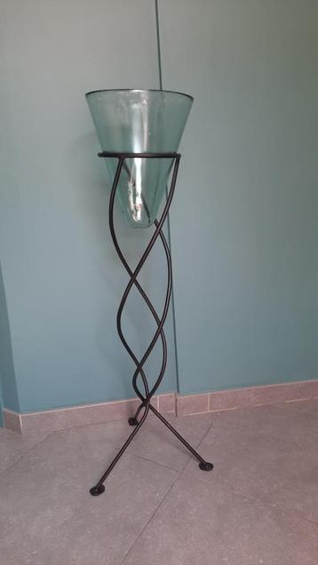 Vase sur pieds, Enlèvement, Comme neuf, Verre, 75 cm ou plus