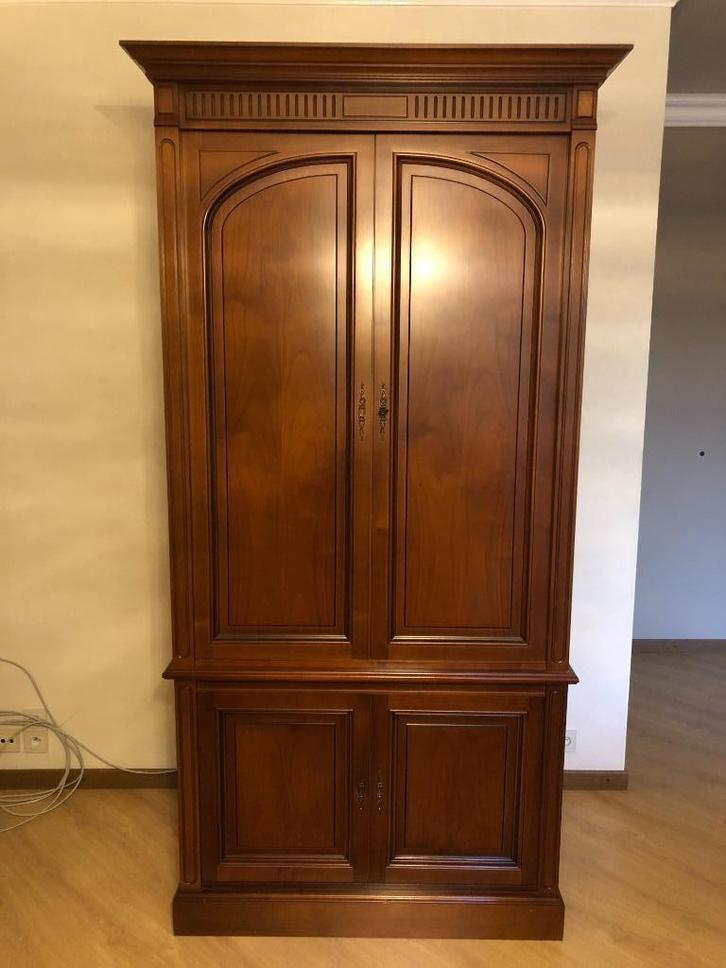Wandkast in kerselaar hout, Huis en Inrichting, Kasten | Wandmeubels, Gebruikt, 200 cm of meer, Minder dan 150 cm, 50 tot 75 cm