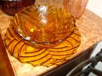 Art Deco fruitschaal met onderbord., Ophalen