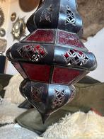 Oosterse lamp origineel gezellige rode gloed . Glas en koper, Ophalen, Glas