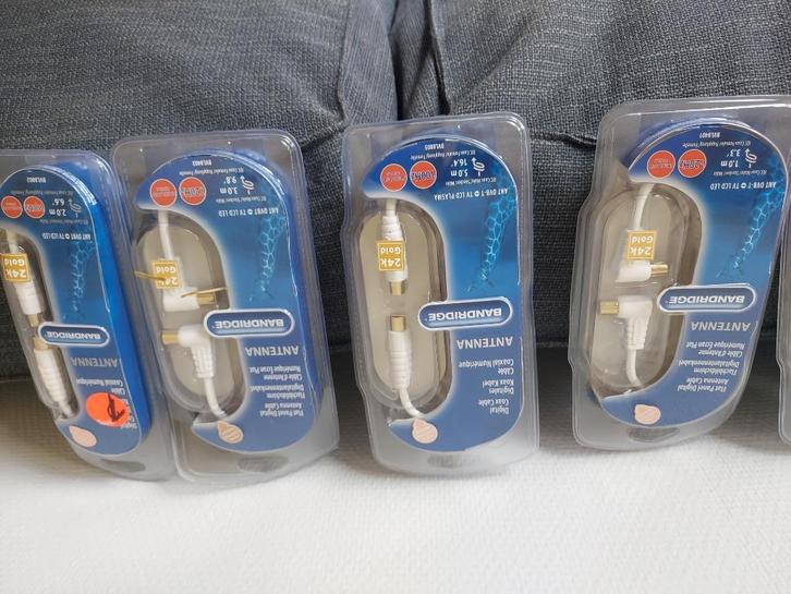 8x Bandridge digitale antennekabels – 24K verguld – Nieuw in, Audio, Tv en Foto, Audiokabels en Televisiekabels, Nieuw, Interlink-kabel
