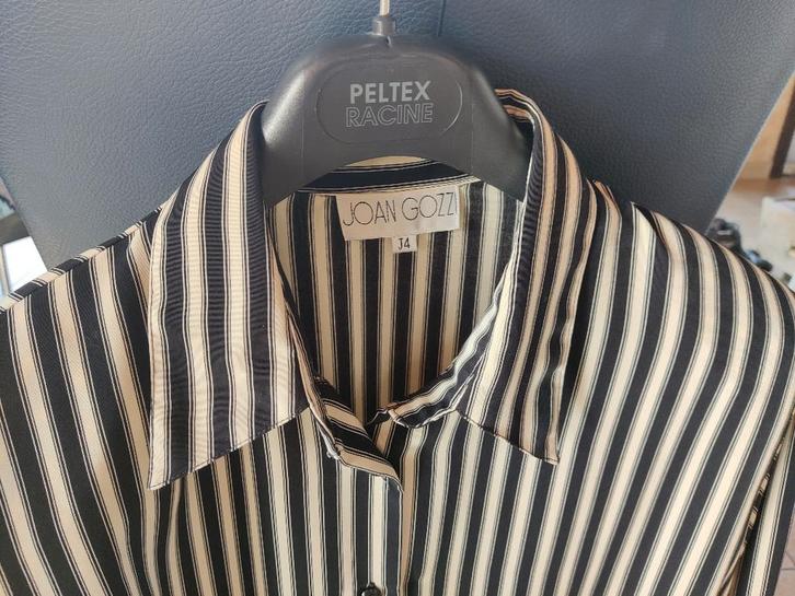 Gestreepte bloes, Kleding | Dames, Grote Maten, Blouse of Tuniek, Zwart, Ophalen of Verzenden