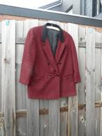VESTE  VINTAGE ROUGE ET  NOIR EN LAINE TAILLE 44, Vêtements | Femmes, Enlèvement ou Envoi, Comme neuf, Taille 42/44 (L), Rouge