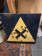 Antiek Emaille Verkeersbord Voorrang Rechts 1946., Ophalen of Verzenden