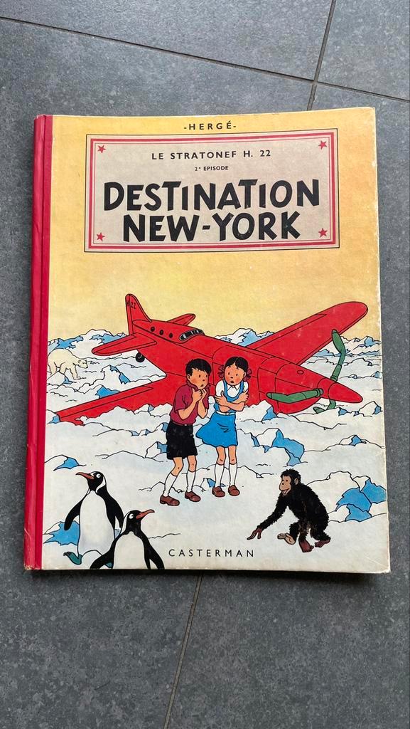 HERGÉ - Le stratonef H.22 2éme épisode DESTINATION NEW YORK, Boeken, Stripverhalen, Gelezen, Ophalen