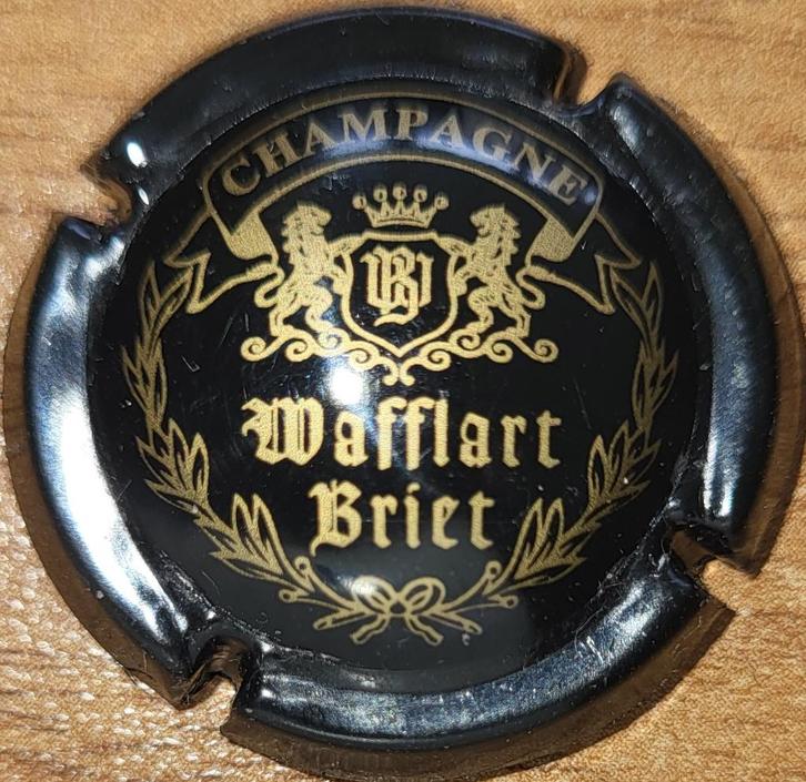 Capsule Champagne WAFFLART-BRIET noir & or mat nr.07, Verzamelen, Wijnen, Nieuw, Champagne, Frankrijk, Ophalen of Verzenden