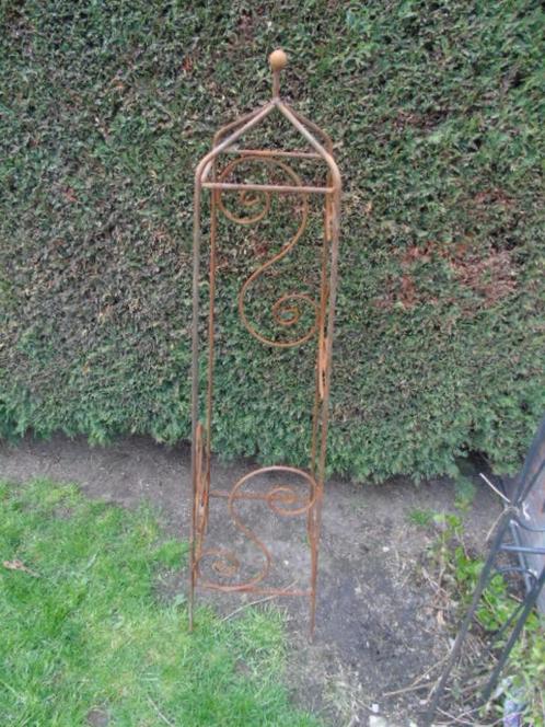 Klimplanten volledig smeedijzer, obelisk H 1 m 50 cm!, Tuin en Terras, Tuinmeubel-accessoires, Nieuw, Ophalen