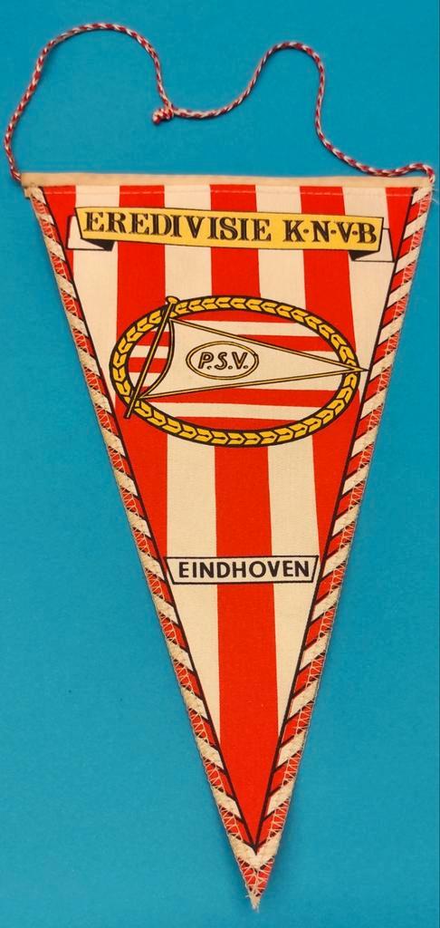 PSV Eindhoven 1980s vintage voetbal vlag wimpel, Divers, Drapeaux & Banderoles, Comme neuf, Enlèvement ou Envoi
