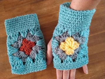  Schattige granny square wanten handschoenen handmade   Maat beschikbaar voor biedingen