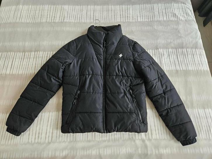 Superdry Fuji gewatteerde geborduurde donsjas voor heren, Kleding | Heren, Jassen | Winter, Maat 46 (S) of kleiner, Zwart, Ophalen