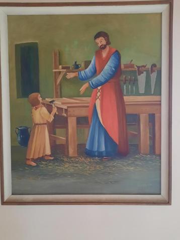 SCHILDERIJ " SINT JOZEF DE TIMMERMAN " beschikbaar voor biedingen
