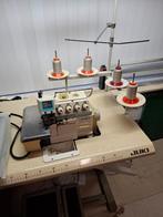 Industriële overlockmachine met accesoires, Hobby en Vrije tijd, Naaimachines en Toebehoren, Gebruikt, Naaimachine, Industrieel